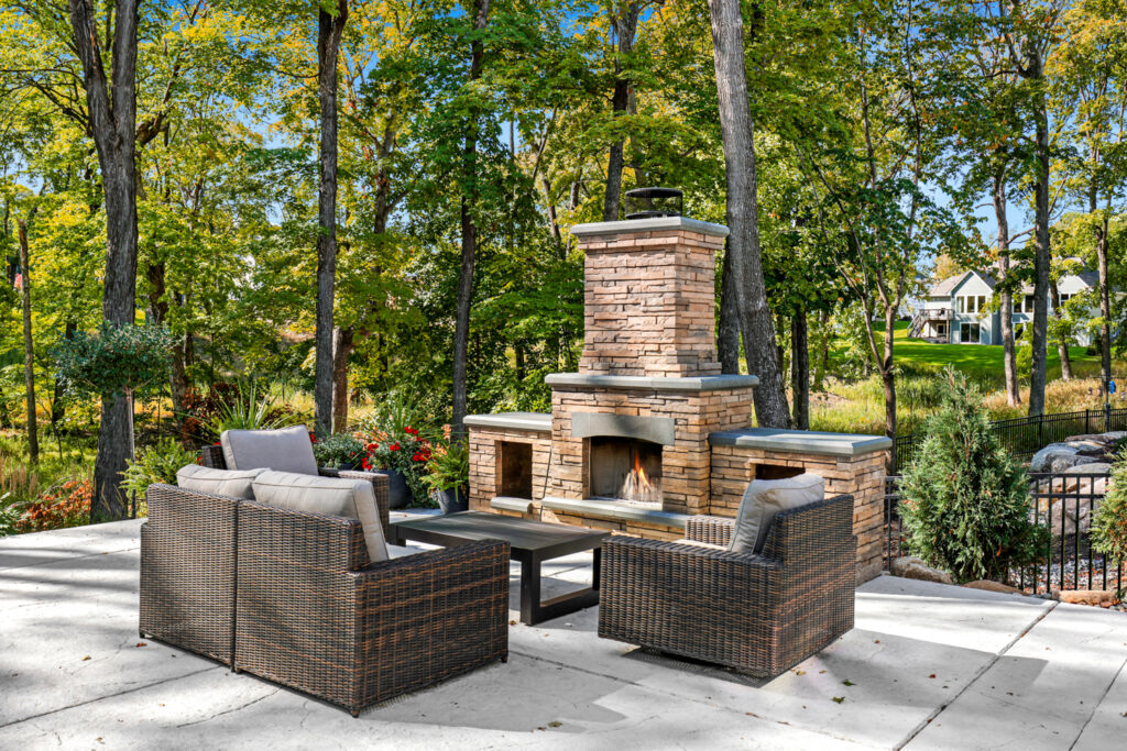 Backyard Custom Fireplace